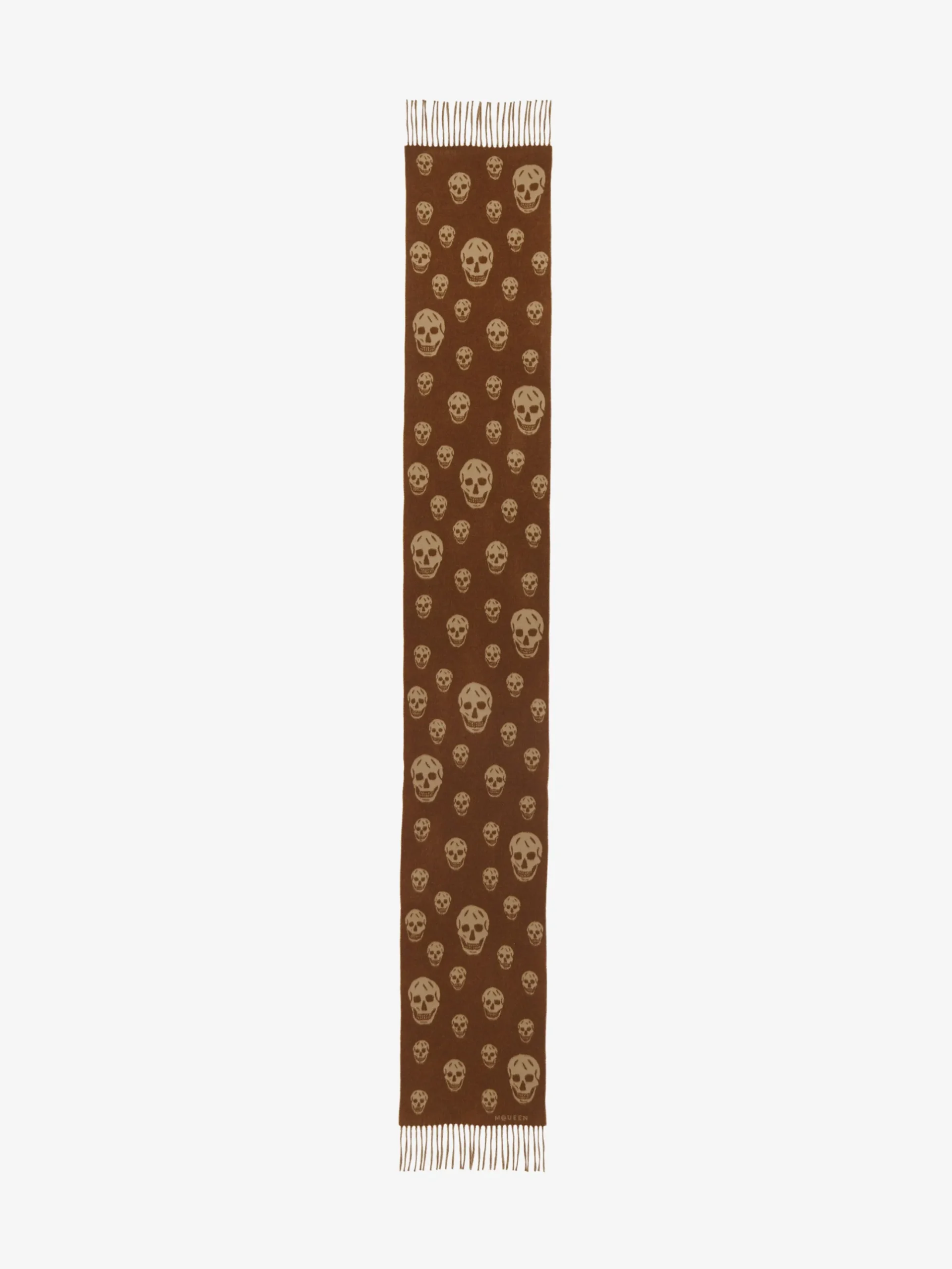 Double Face Skull Scarf in Light Brown/Camel