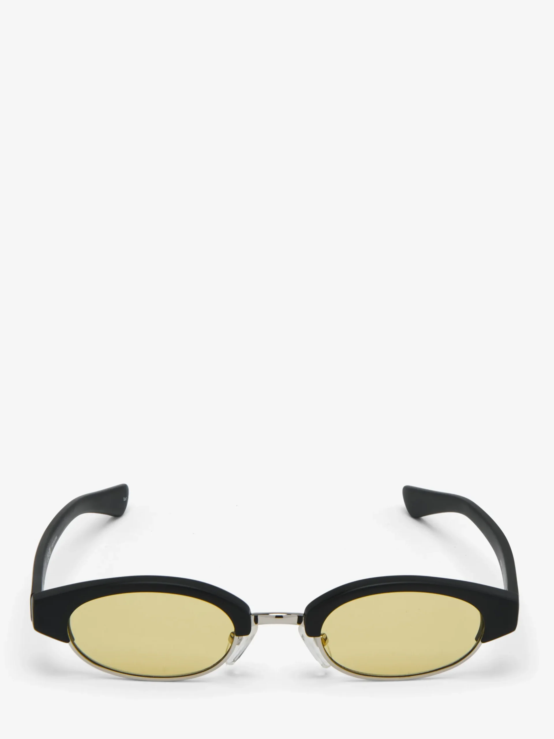 McQueen Ellipse Sunglasses in Black/Yellow