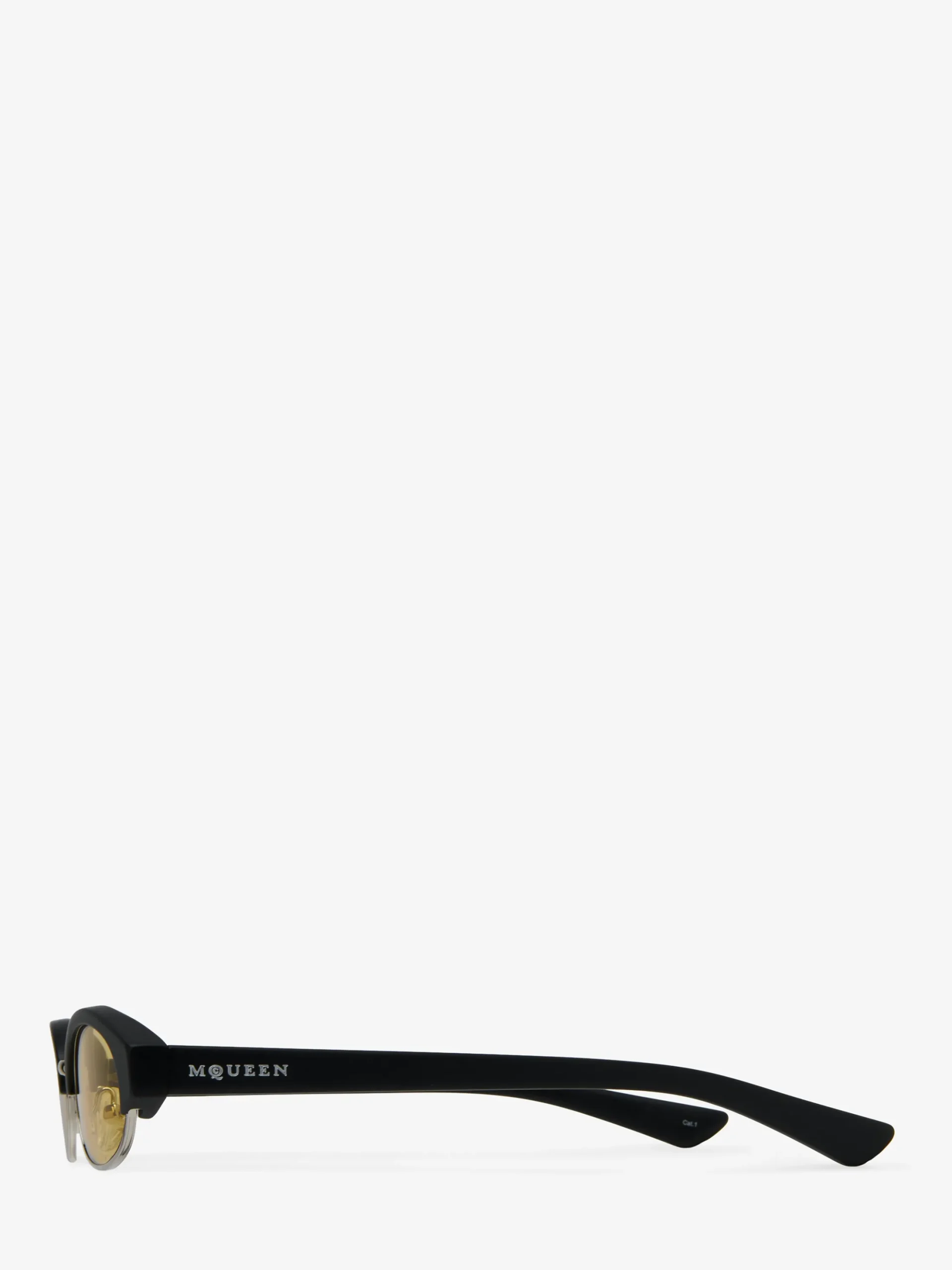 McQueen Ellipse Sunglasses in Black/Yellow