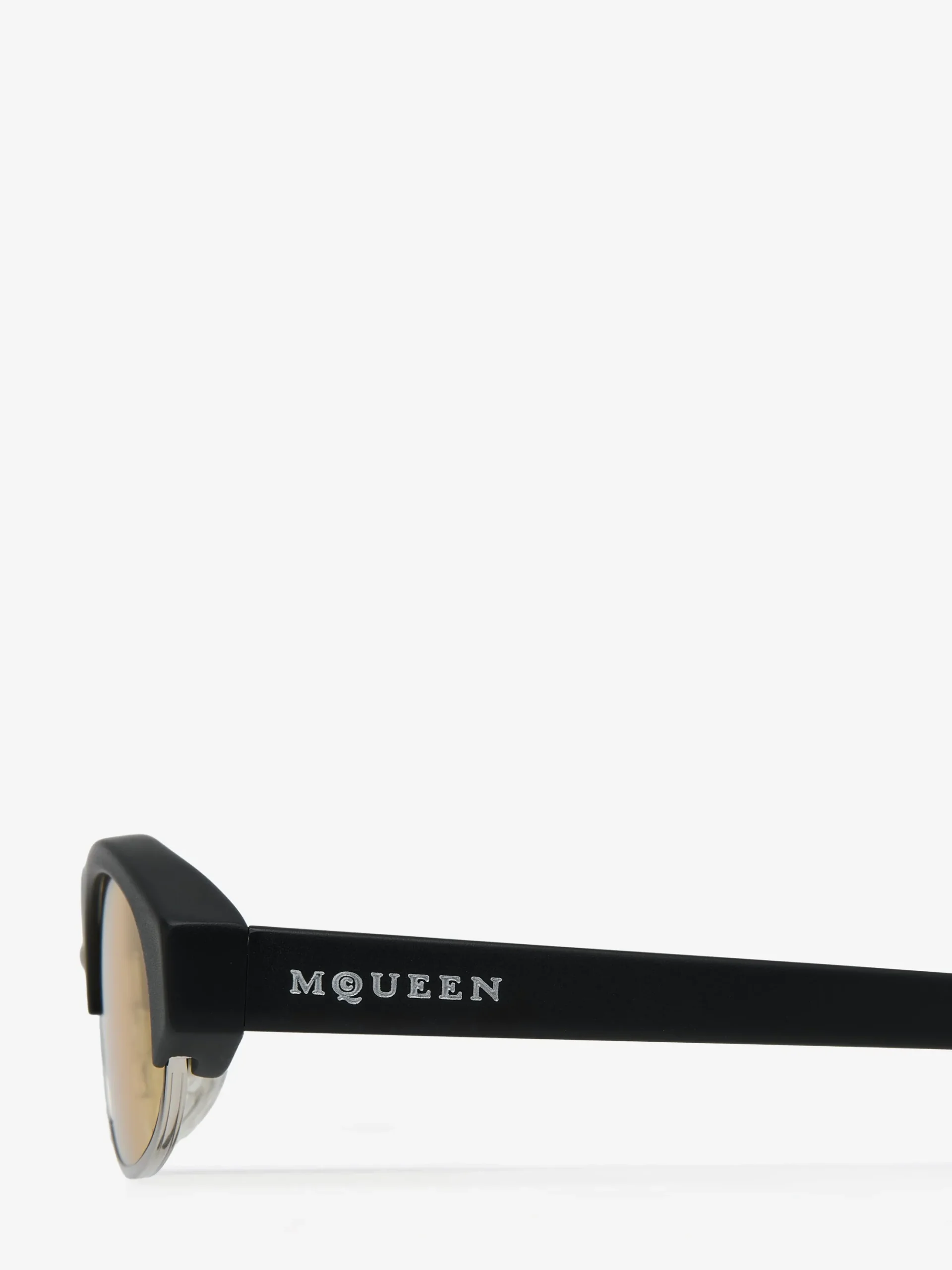 McQueen Ellipse Sunglasses in Black/Yellow