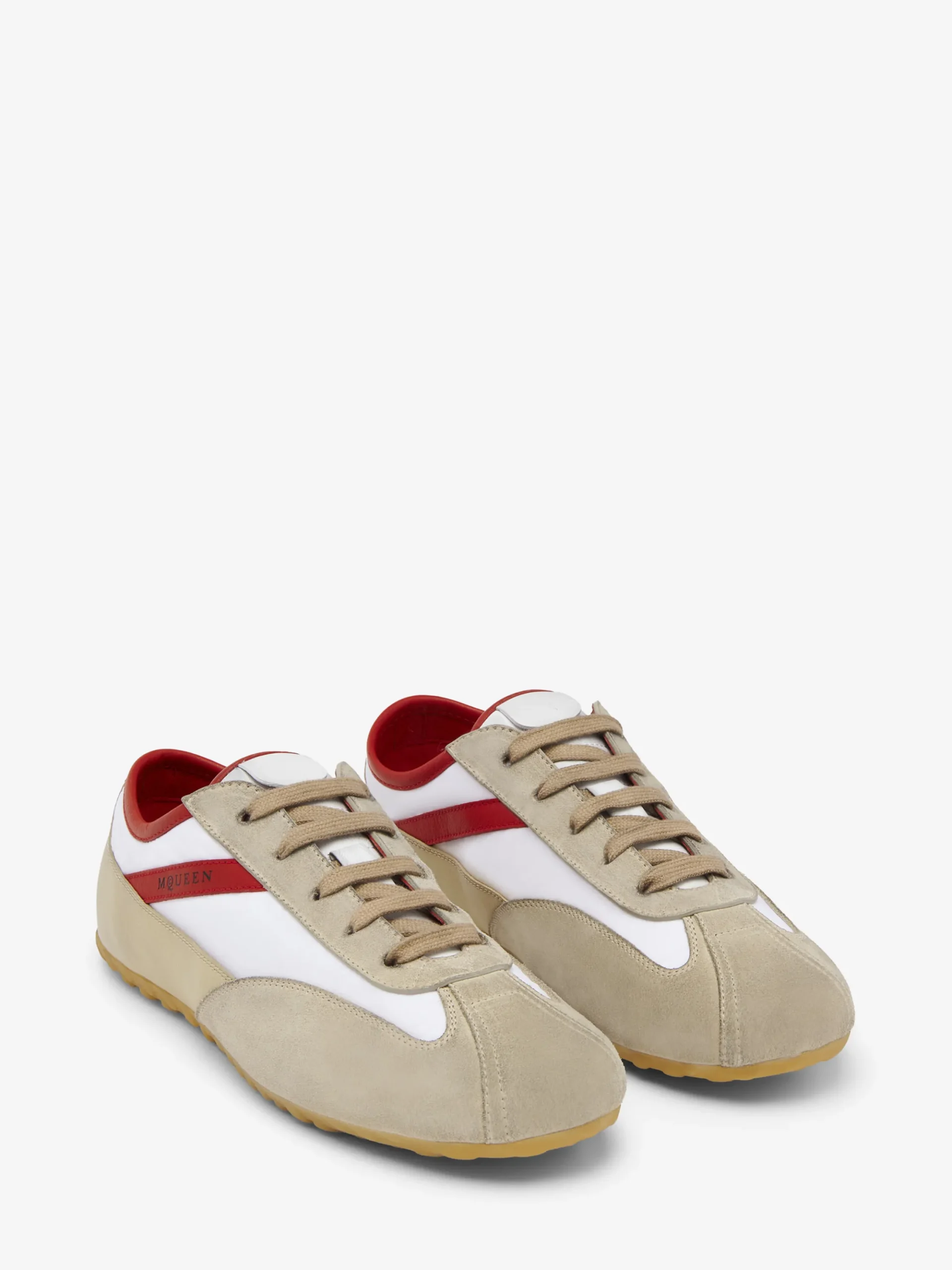 Men's Boxe Sneaker in White/Red