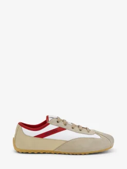 Men's Boxe Sneaker in White/Red