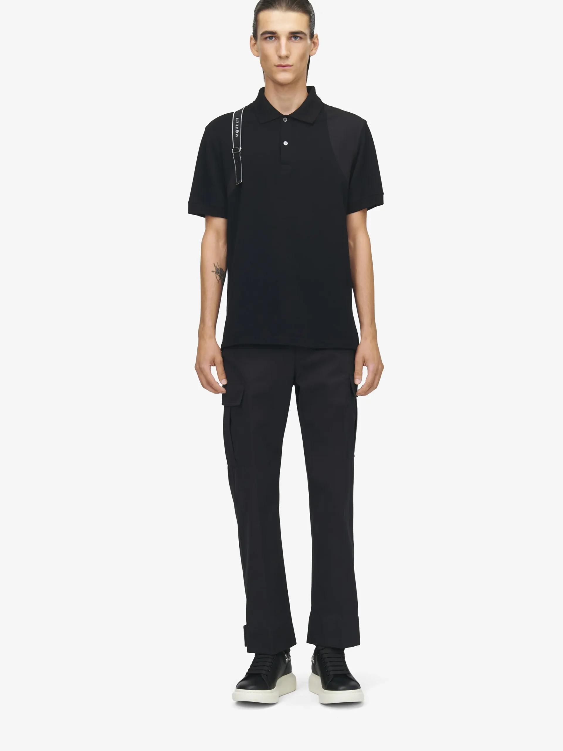 Men's Cargo Trousers in Black