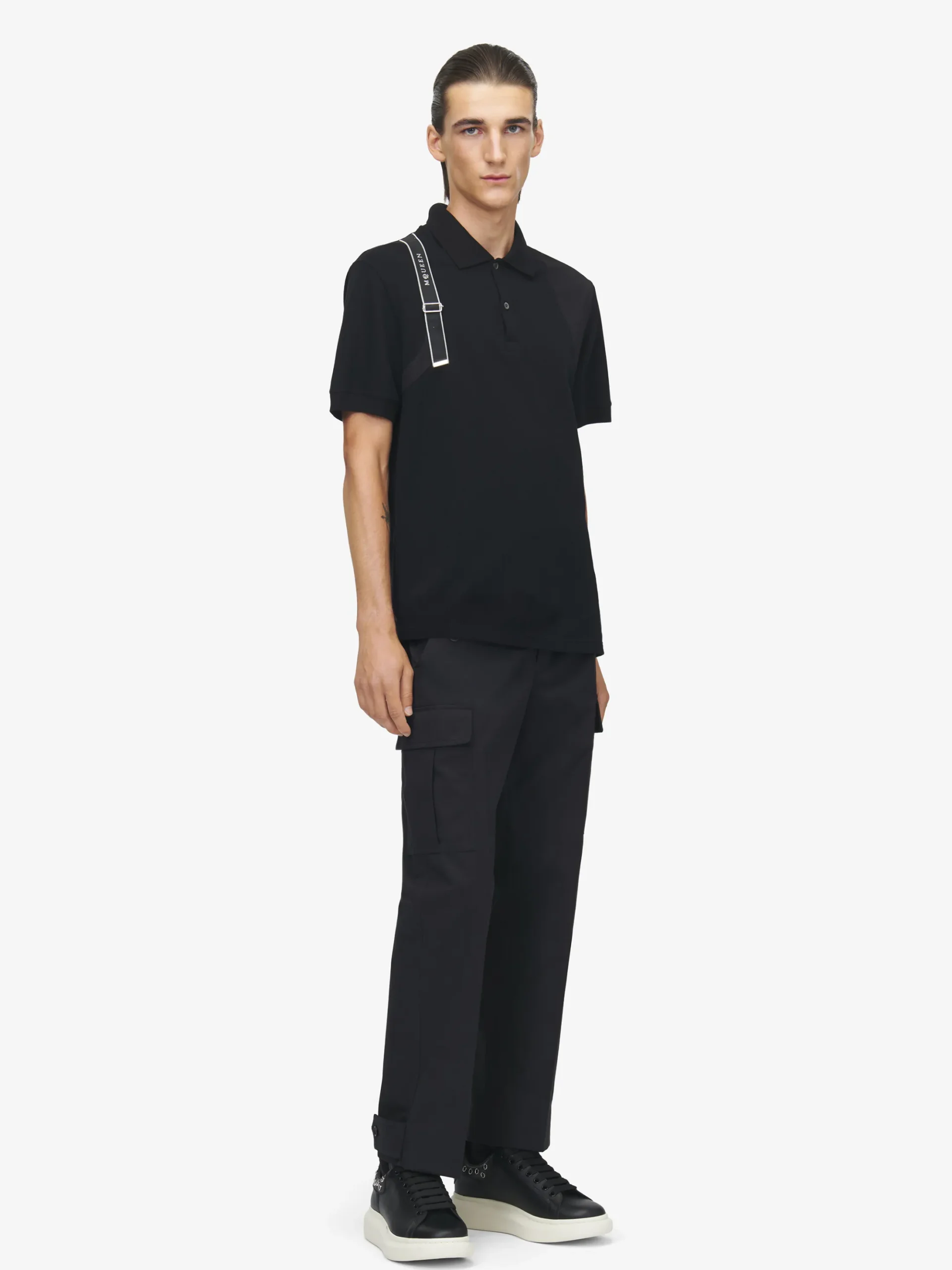 Men's Cargo Trousers in Black