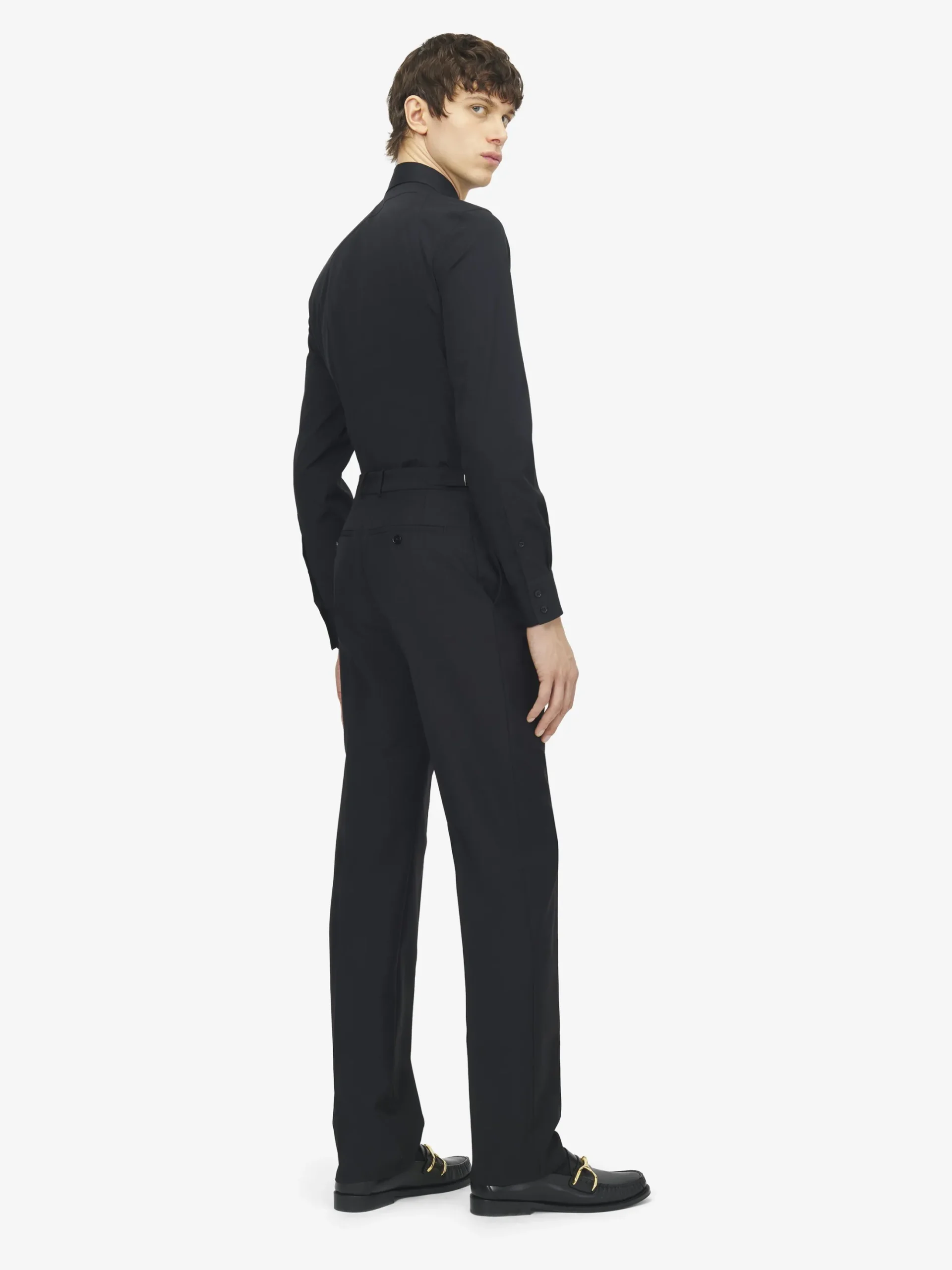 Men's Chain Harness Shirt in Black