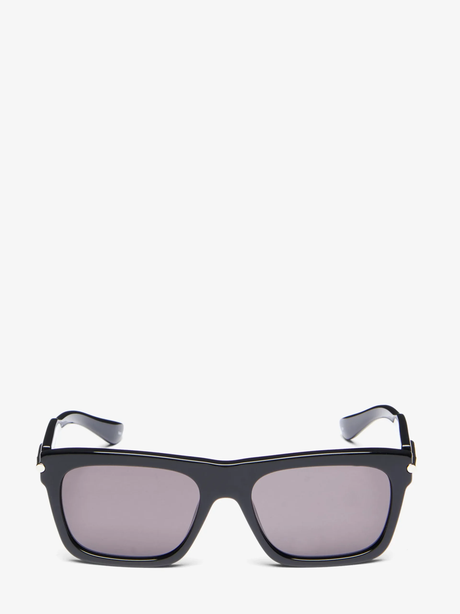 Men's City T-Bar Rectangular Sunglasses in Black/Smoke