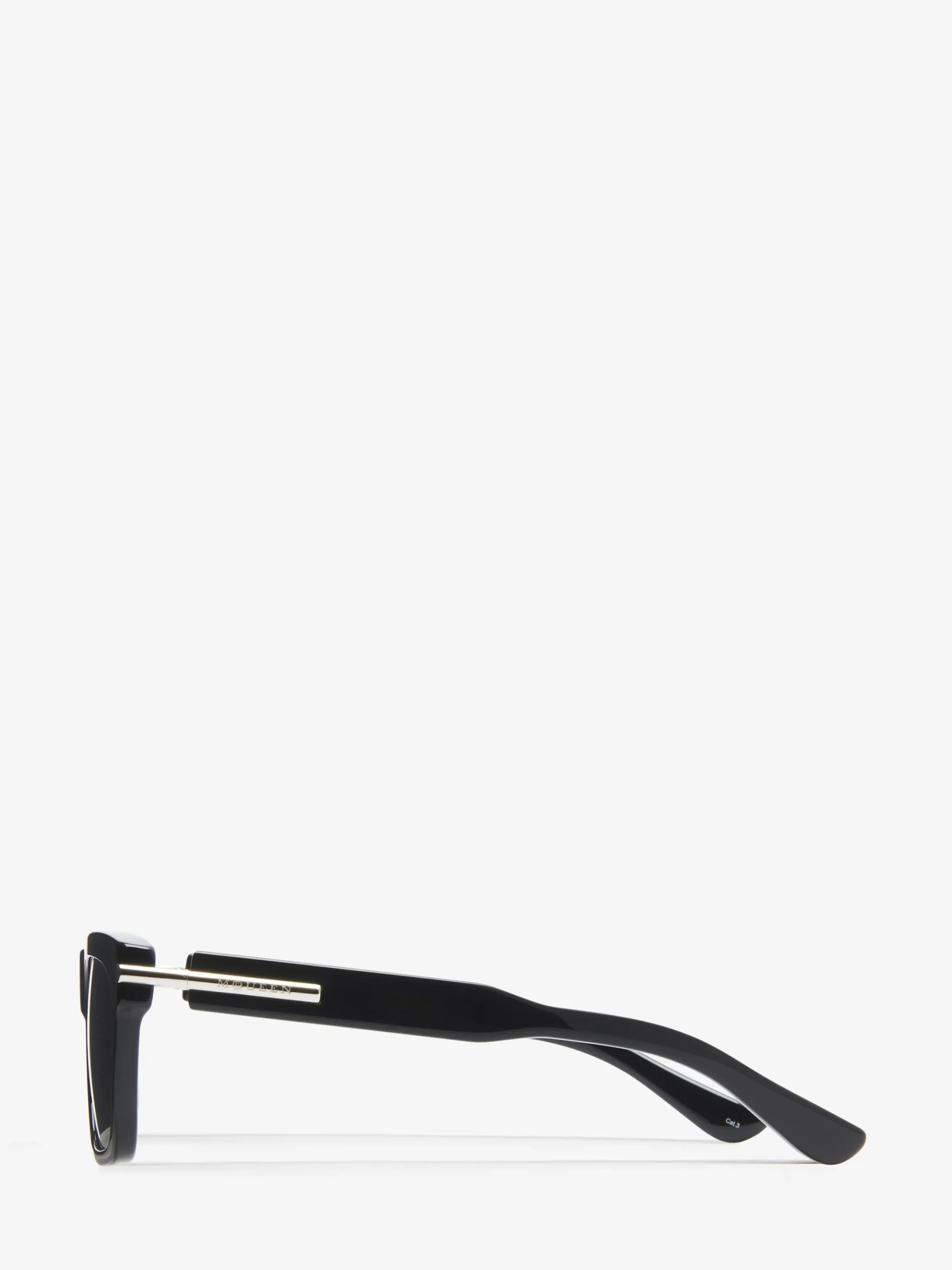Men's City T-Bar Rectangular Sunglasses in Black/Smoke