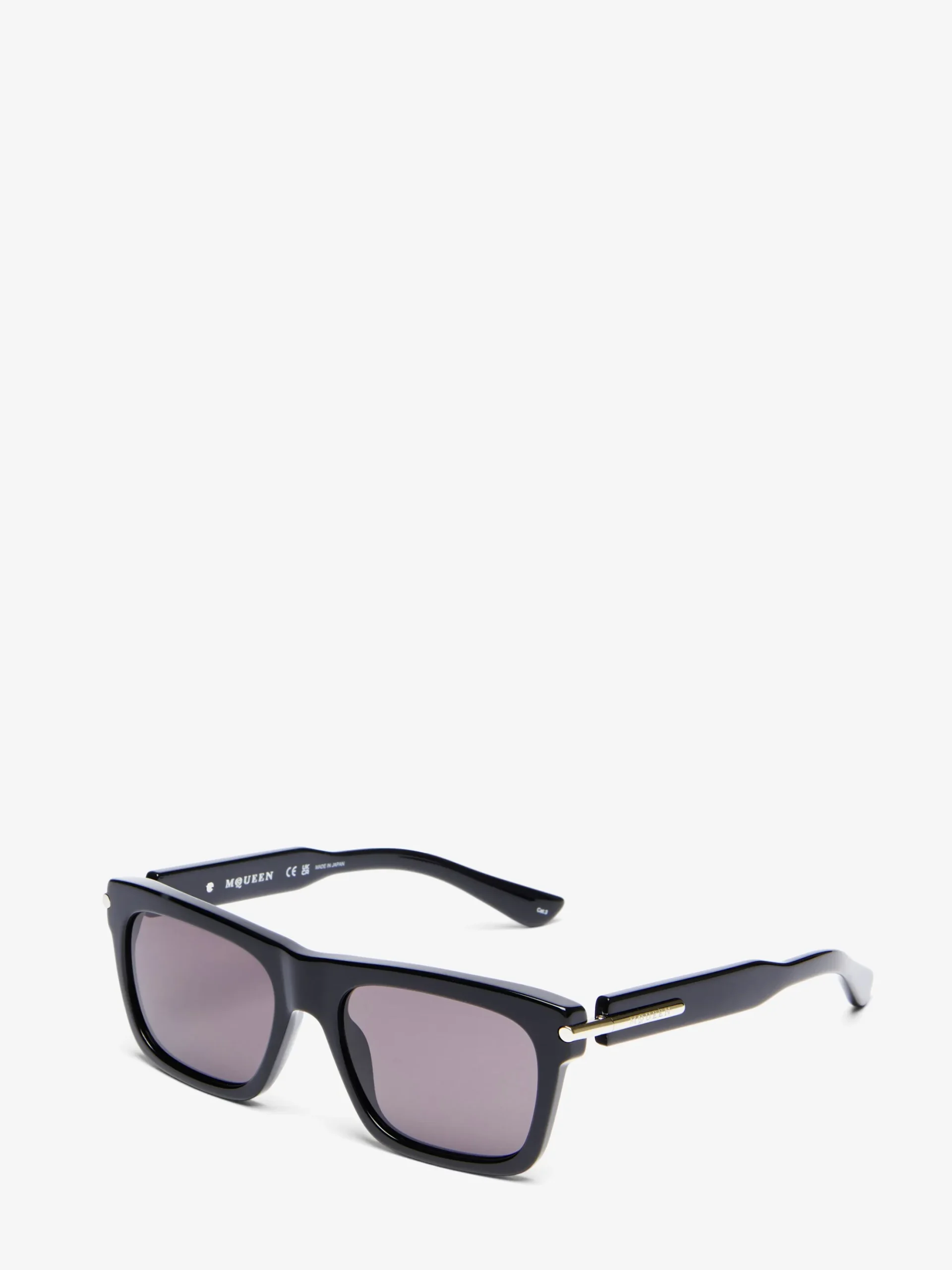 Men's City T-Bar Rectangular Sunglasses in Black/Smoke