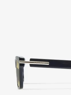 Men's City T-Bar Rectangular Sunglasses in Grey/Yellow