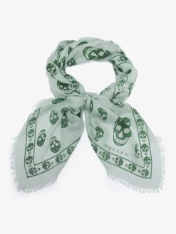 Men's Classic Skull Foulard in Dark Green