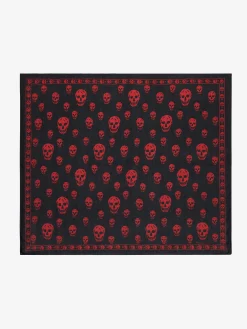 Men's Classic Skull Foulard in Black/Red
