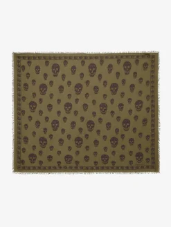 Men's Classic Skull Scarf in Green