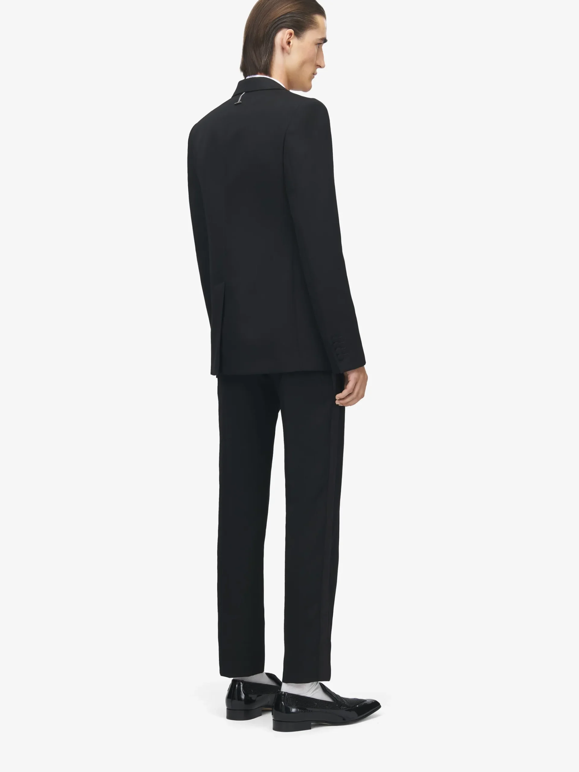 Men's Crystal Embroidery Single-breasted Jacket in Black