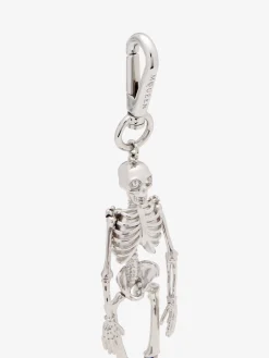 Men's Dancing Skeleton Charm in Silver-finish