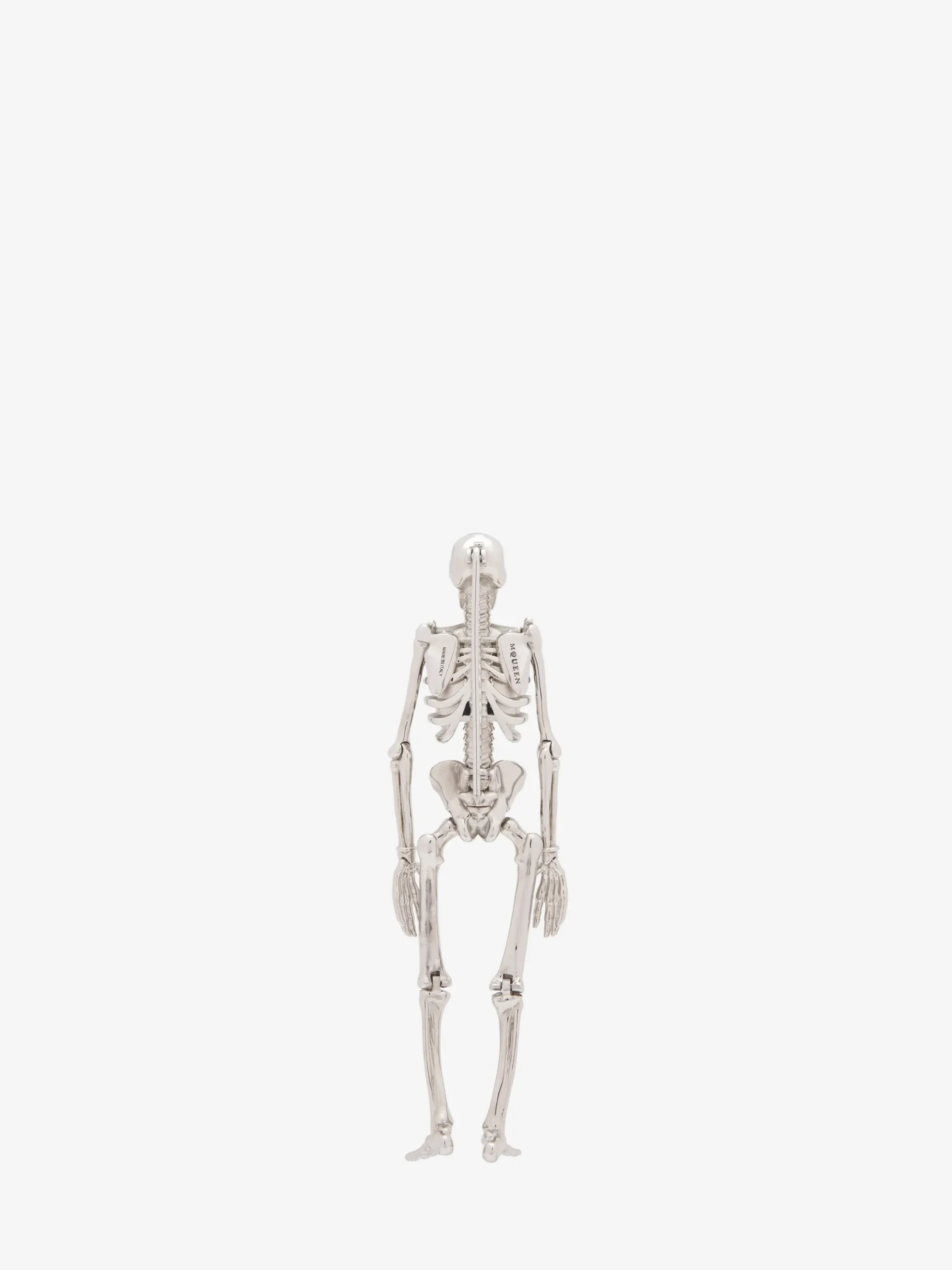 Men's Dancing Skeleton Pin Brooch in Silver-finish