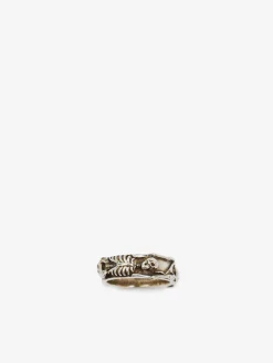 Men's Dancing Skeleton Ring in Silver-finish