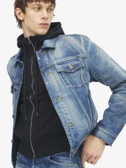 Men's Denim Jacket in Washed Blue