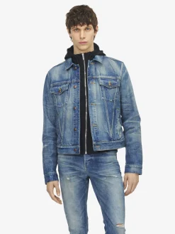 Men's Denim Jacket in Washed Blue