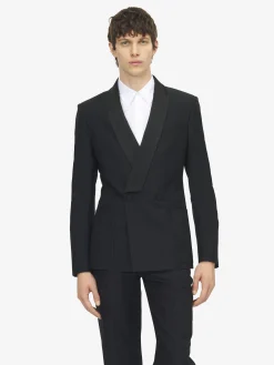 Men's Double-breasted Evening Jacket in Black
