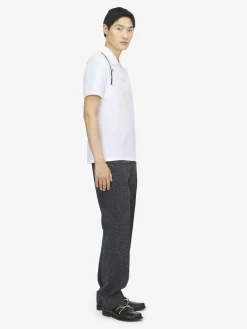 Men's Harness Polo Shirt in Optical White