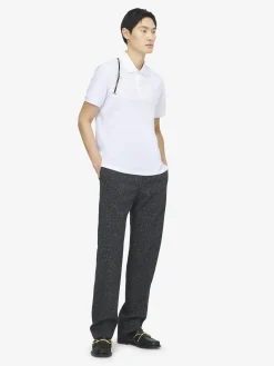 Men's Harness Polo Shirt in Optical White