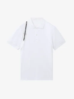 Men's Harness Polo Shirt in Optical White