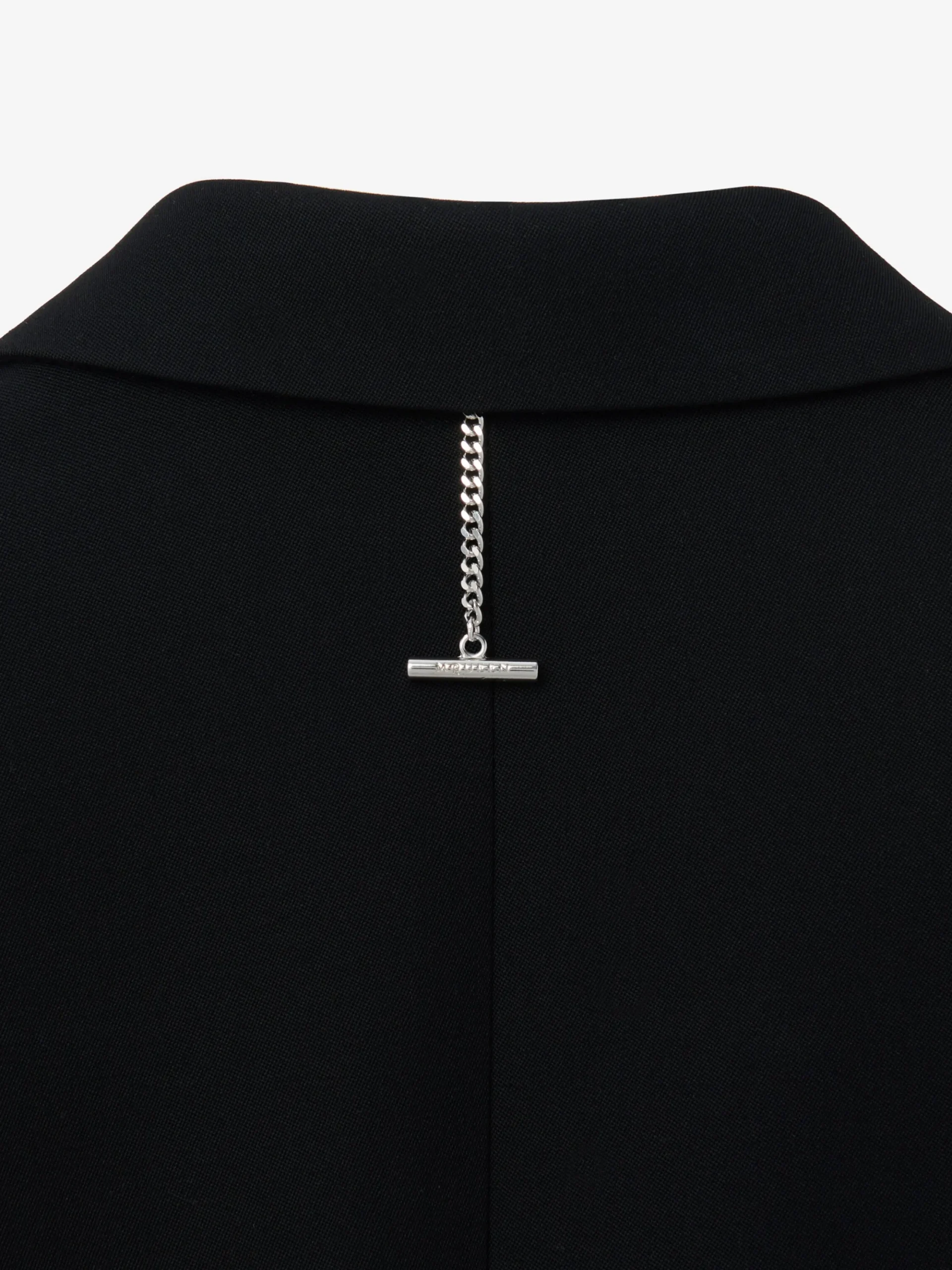 Men's Lace Ribcage Embroidery Single-breasted Jacket in Black