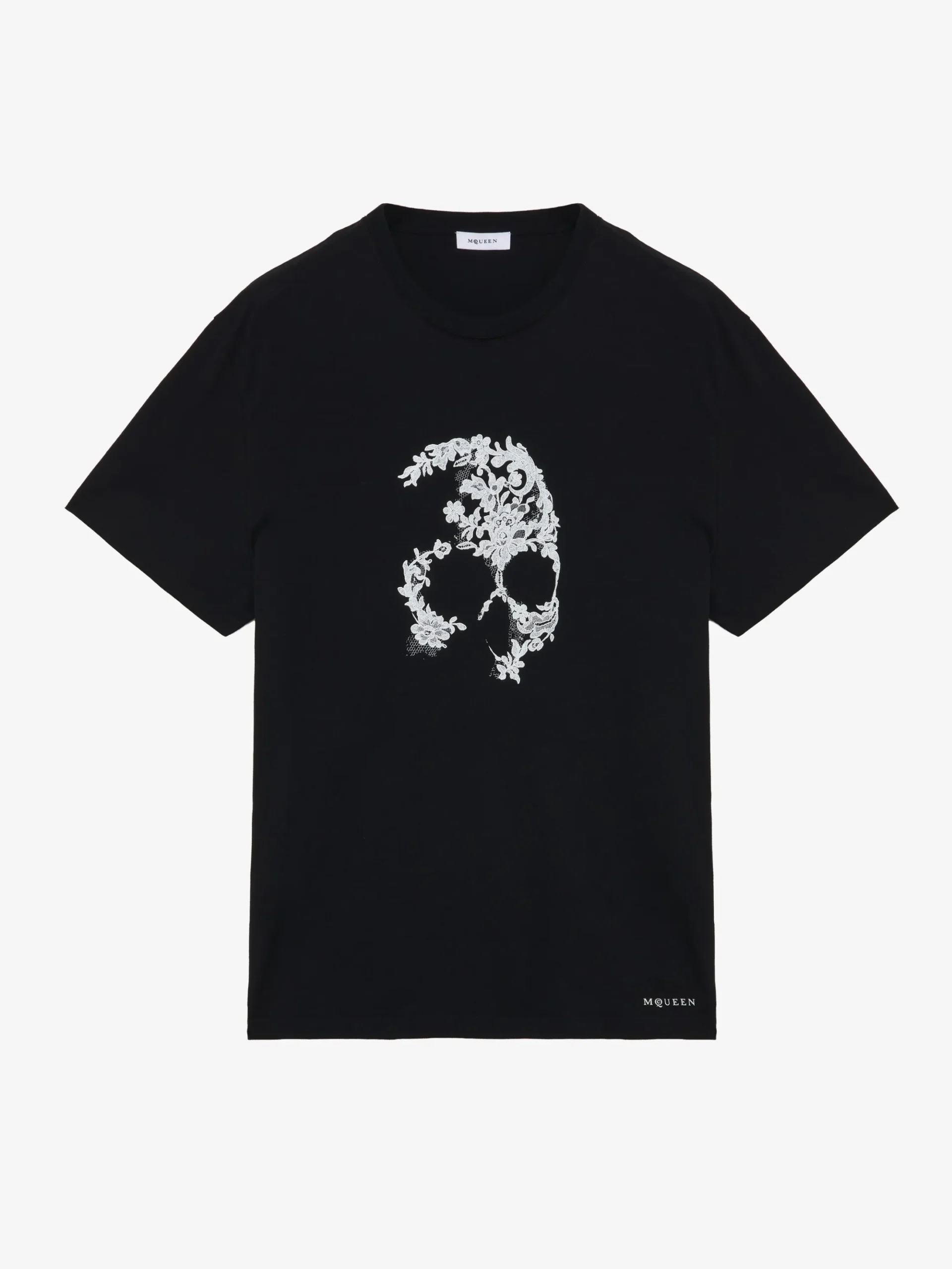 Men's Lace Skull T-shirt in Black