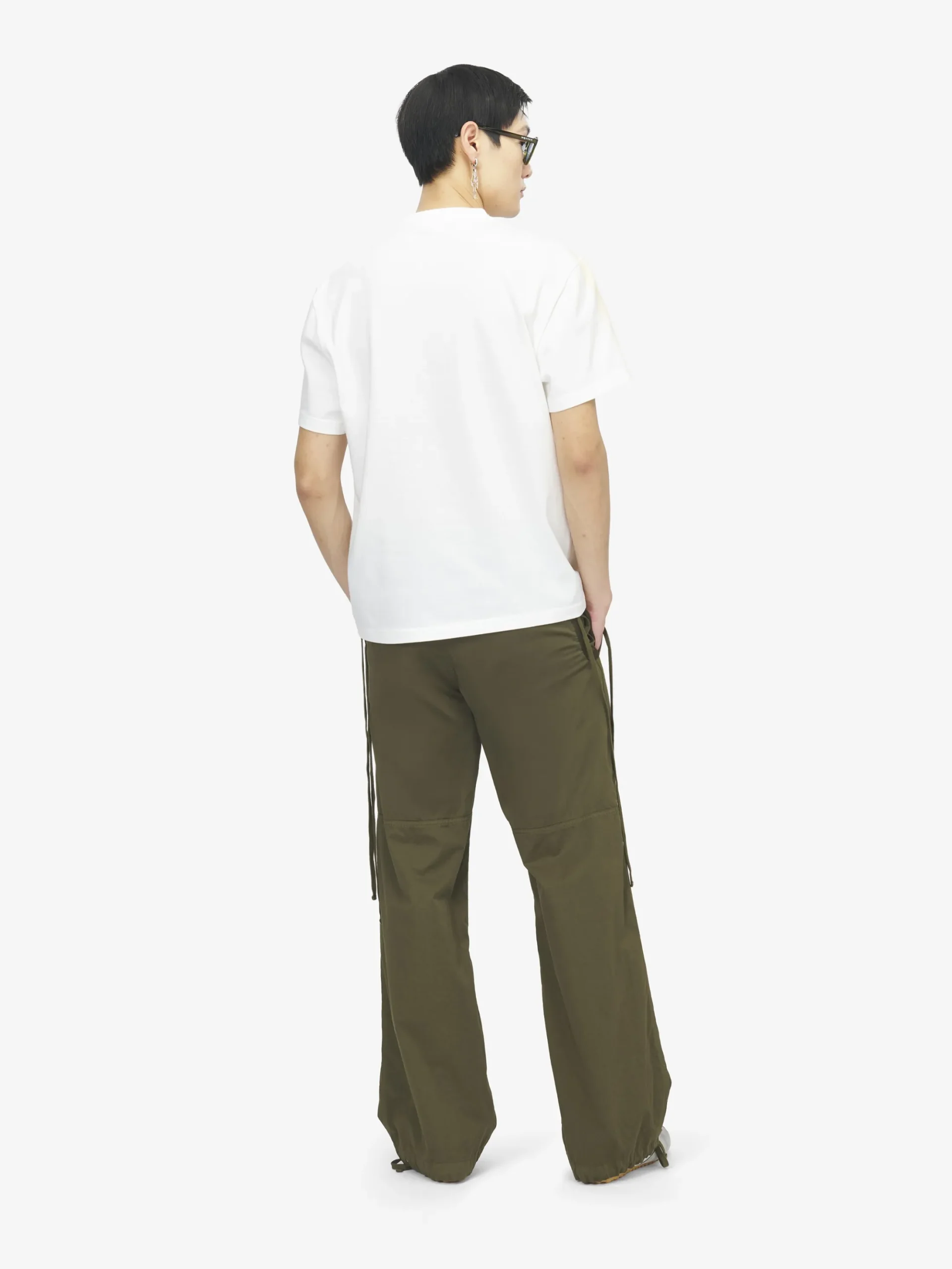 Men's Lace-Up Trousers in Green