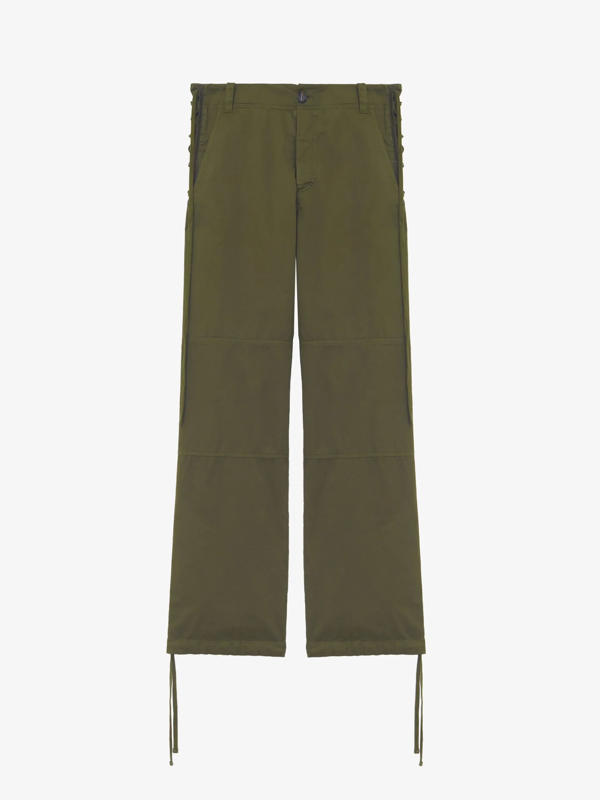 Men's Lace-Up Trousers in Green
