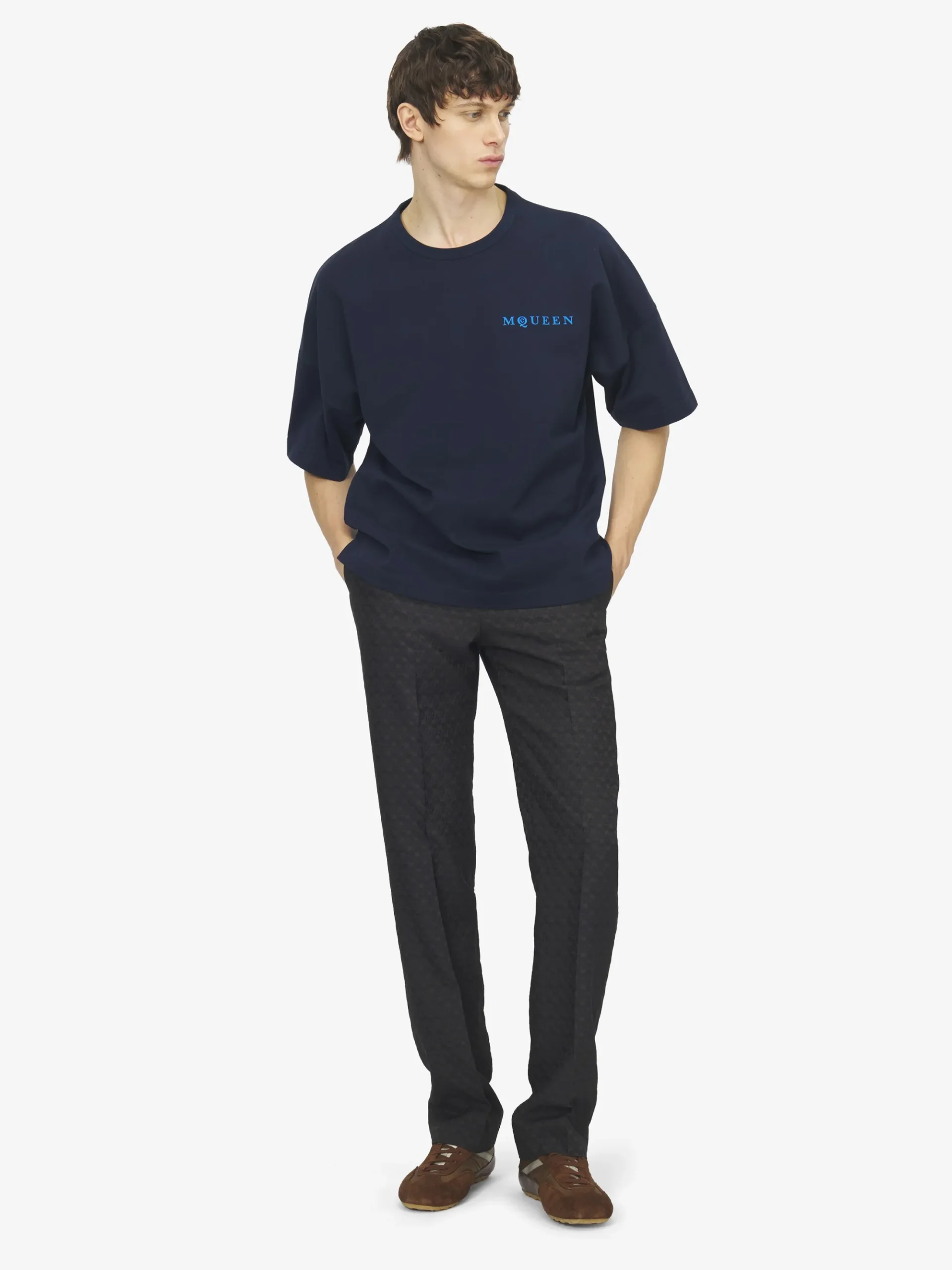Men's Logo Oversized T-shirt in Blue