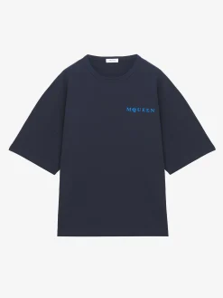 Men's Logo Oversized T-shirt in Blue