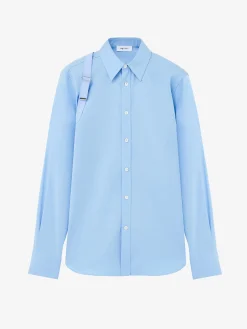 Men's Logo Tape Harness Shirt in Blue
