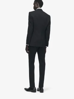 Men's McQueen Classic Selvedge Mohair Pants in Black