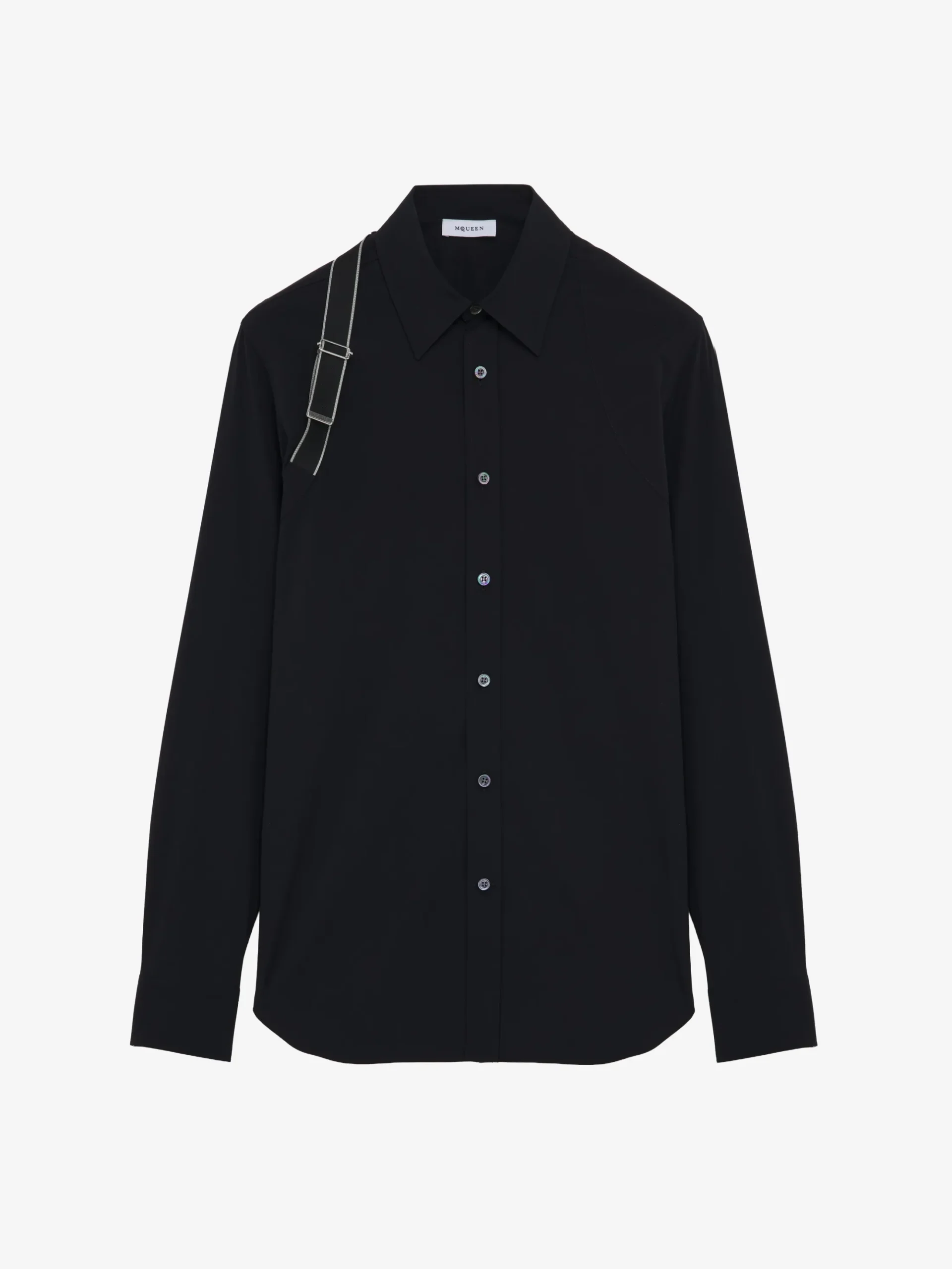 Men's McQueen Logo Harness Shirt in Black