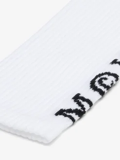 Men's McQueen Logo Socks in White/Black