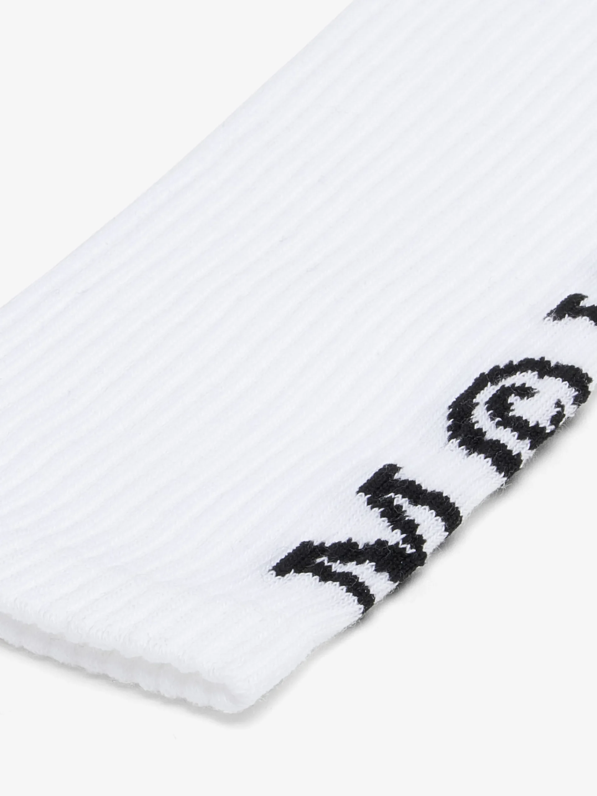 Men's McQueen Logo Socks in White/Black