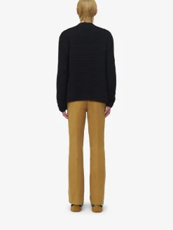 Men's McQueen Logo Textured Jumper in Black