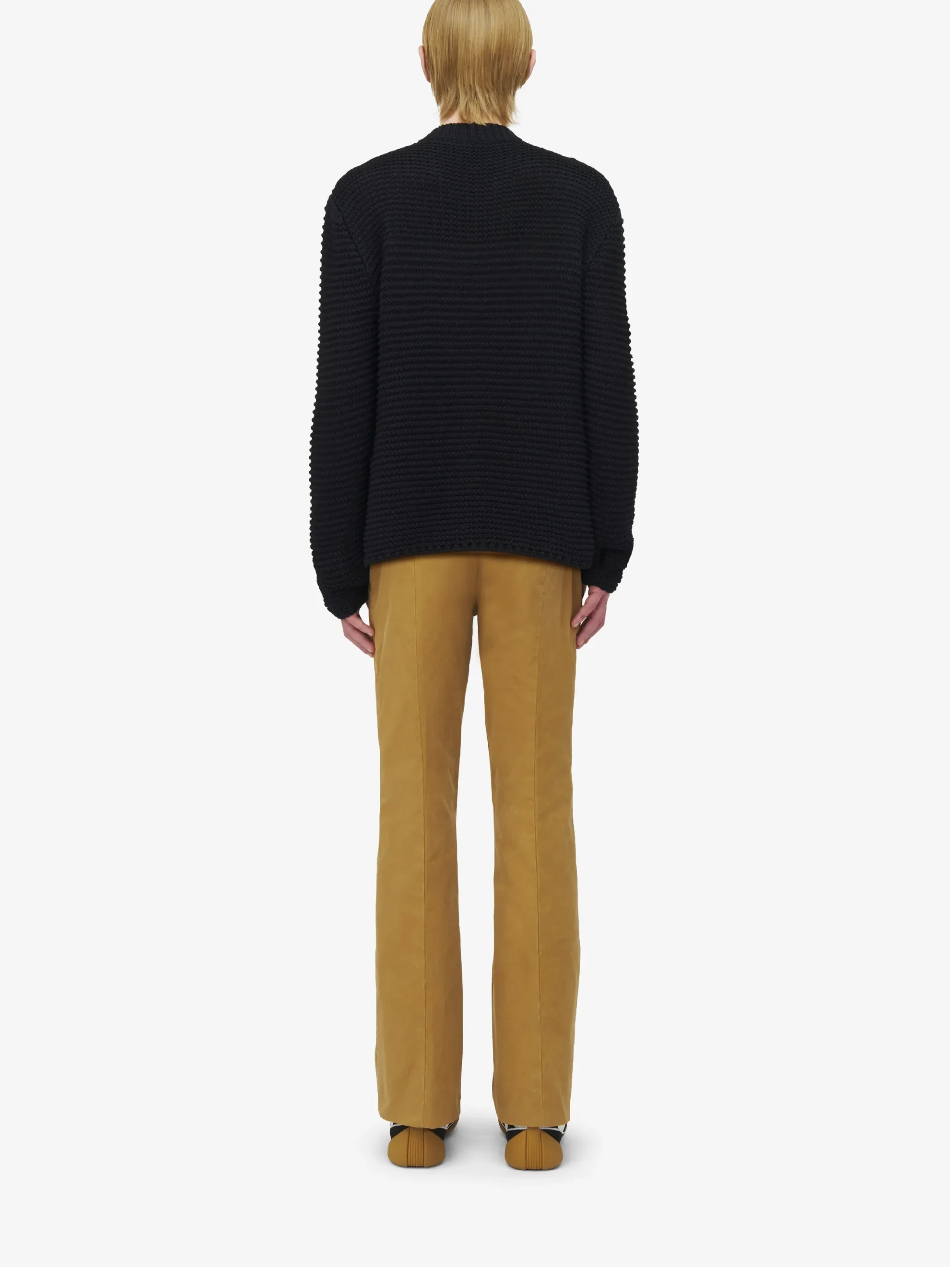 Men's McQueen Logo Textured Jumper in Black