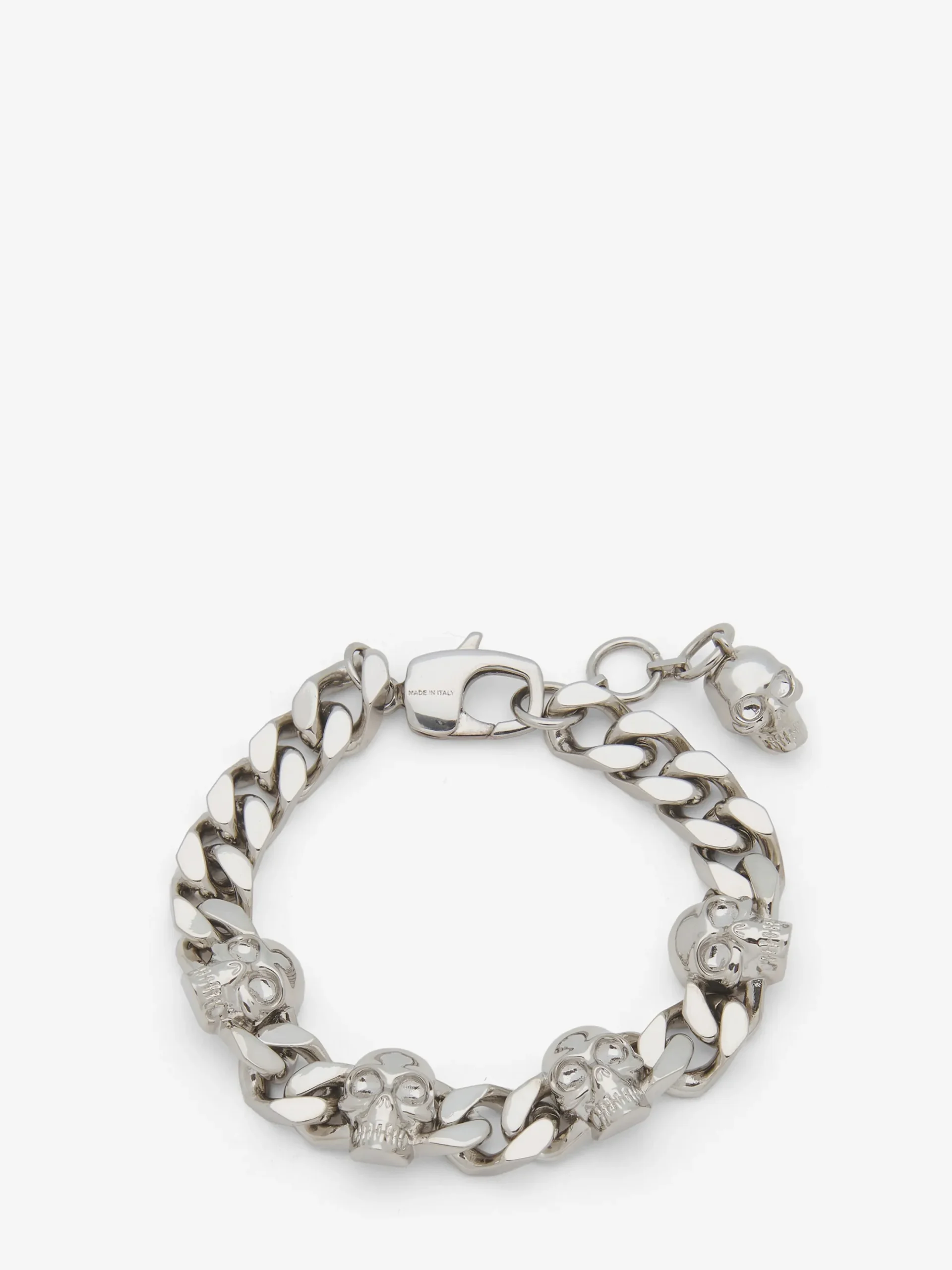 Men's Skull Chain Bracelet in Palladium-finish
