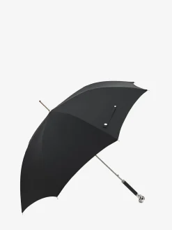 Men's Skull Long Umbrella in Black