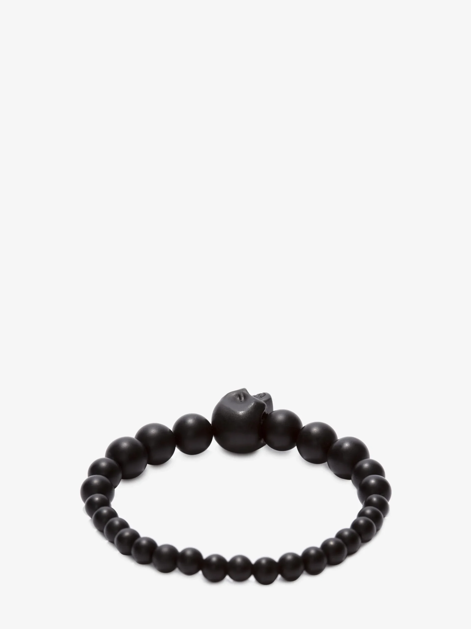 Men's Skull Multi Beaded Bracelet in Black