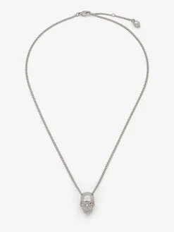 Men's Skull Necklace in Palladium-finish