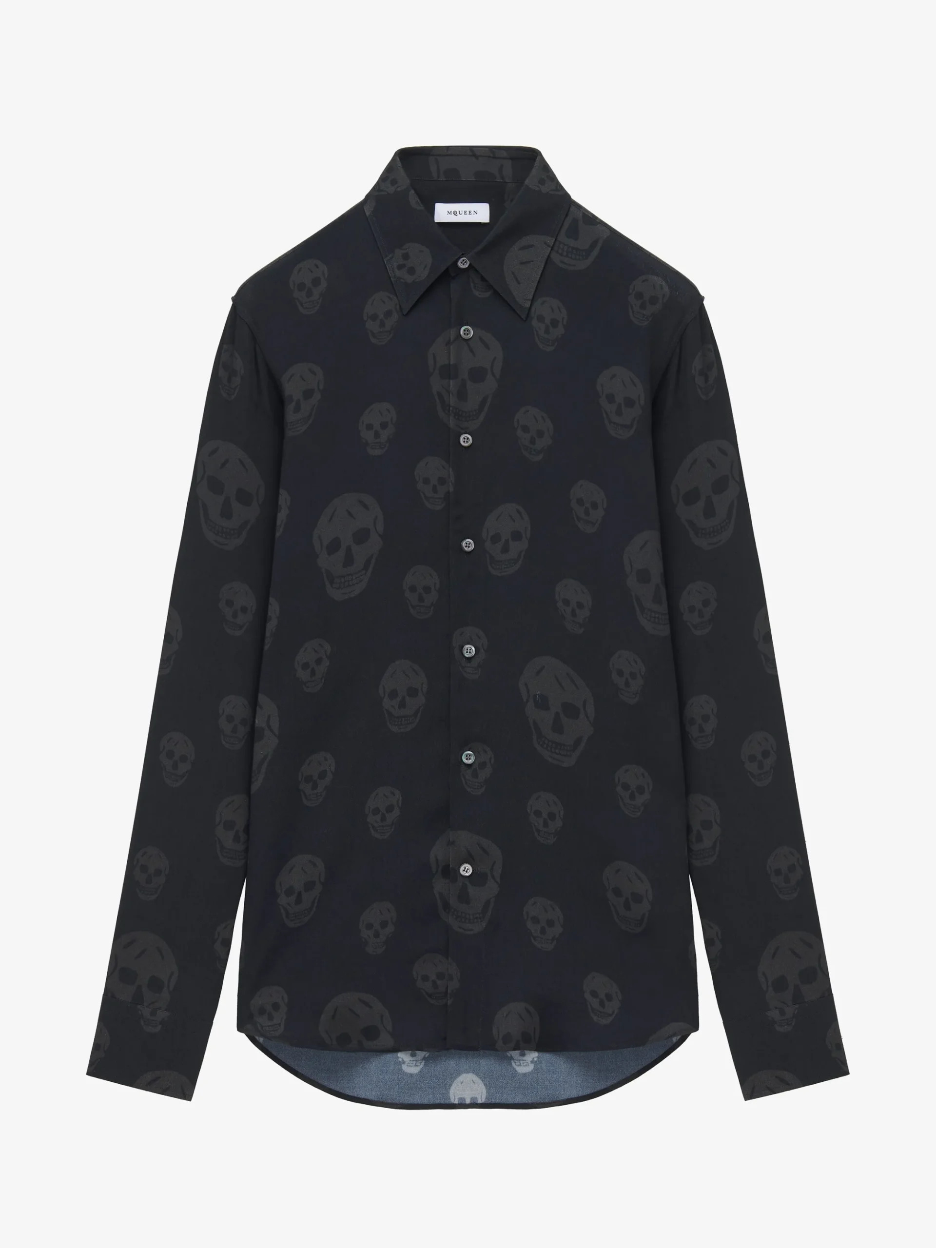 Men's Skull Print Shirt in Black