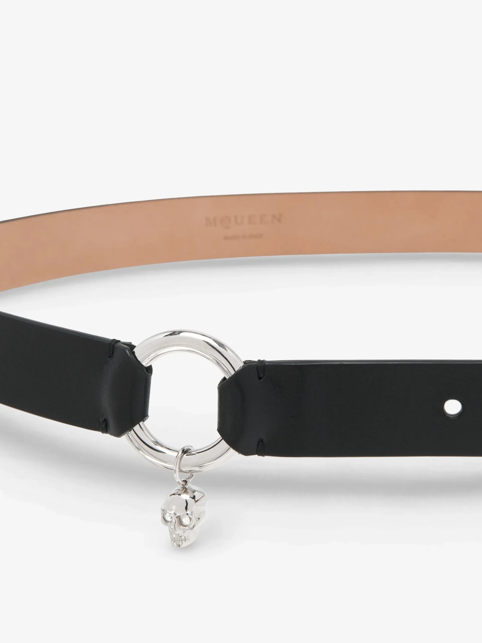 Men's Skull Ring Belt in Black