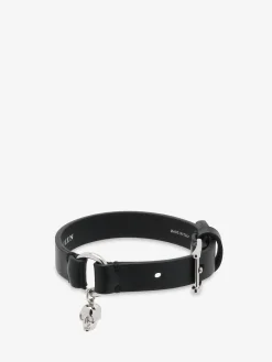 Men's Skull Ring Bracelet in Black