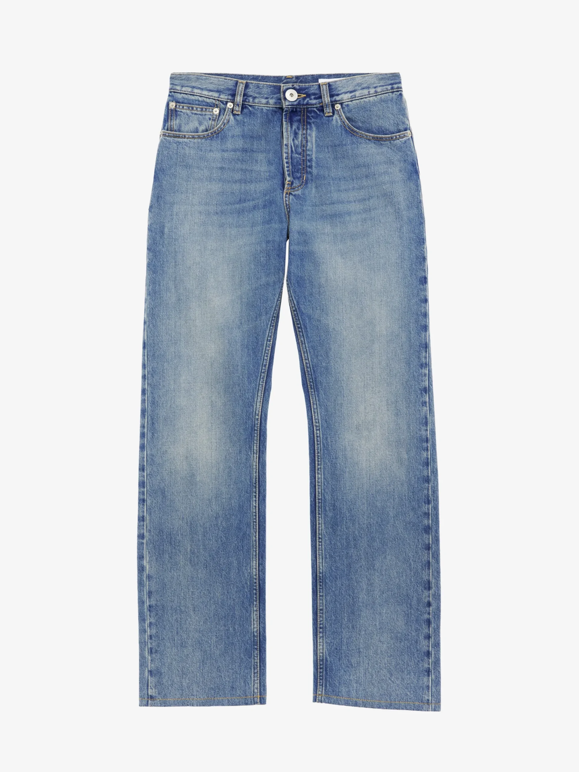Men's Straight Leg Jeans in Washed Blue