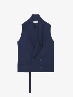 Men's Tailored Waistcoat in Indigo