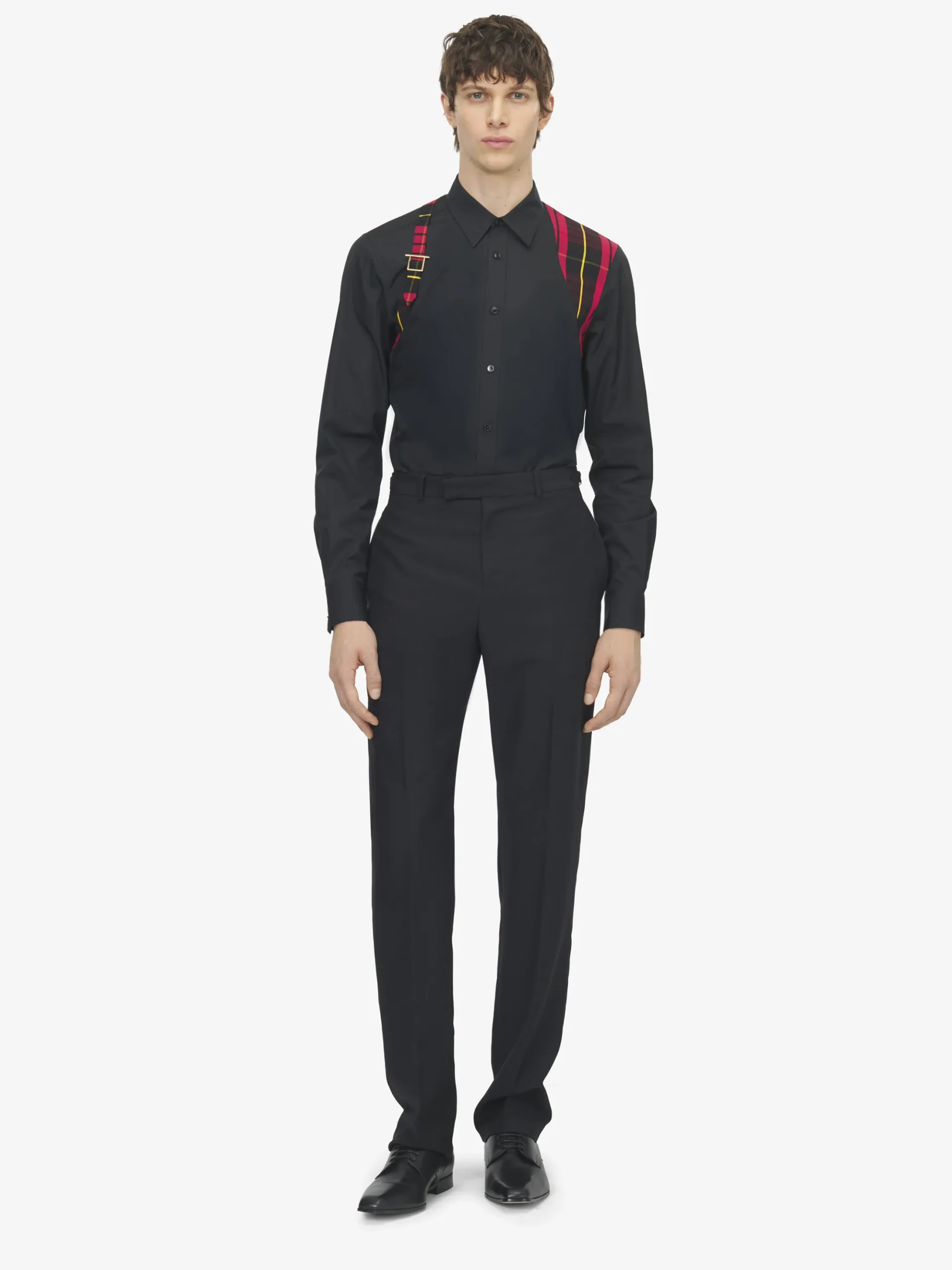Men's Tartan Harness Shirt in Black