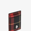 Men's Tartan Magnetic Card Holder in Red/Black/Yellow